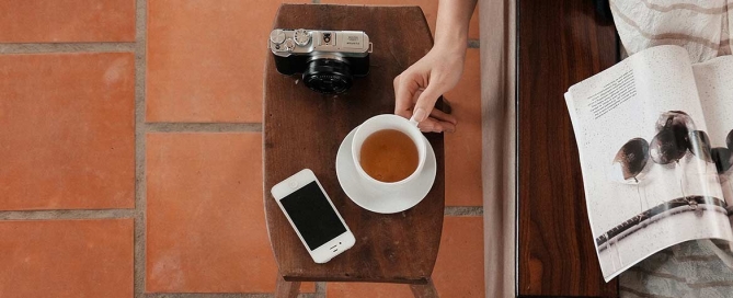 Person Drinking Tea and Reading