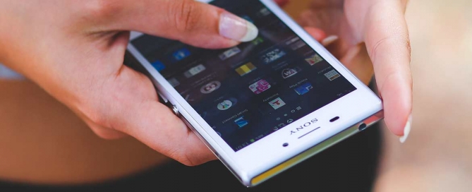 Person Holding a Smartphone