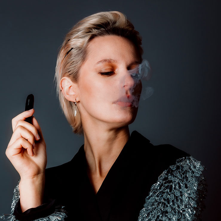 Woman Vaping